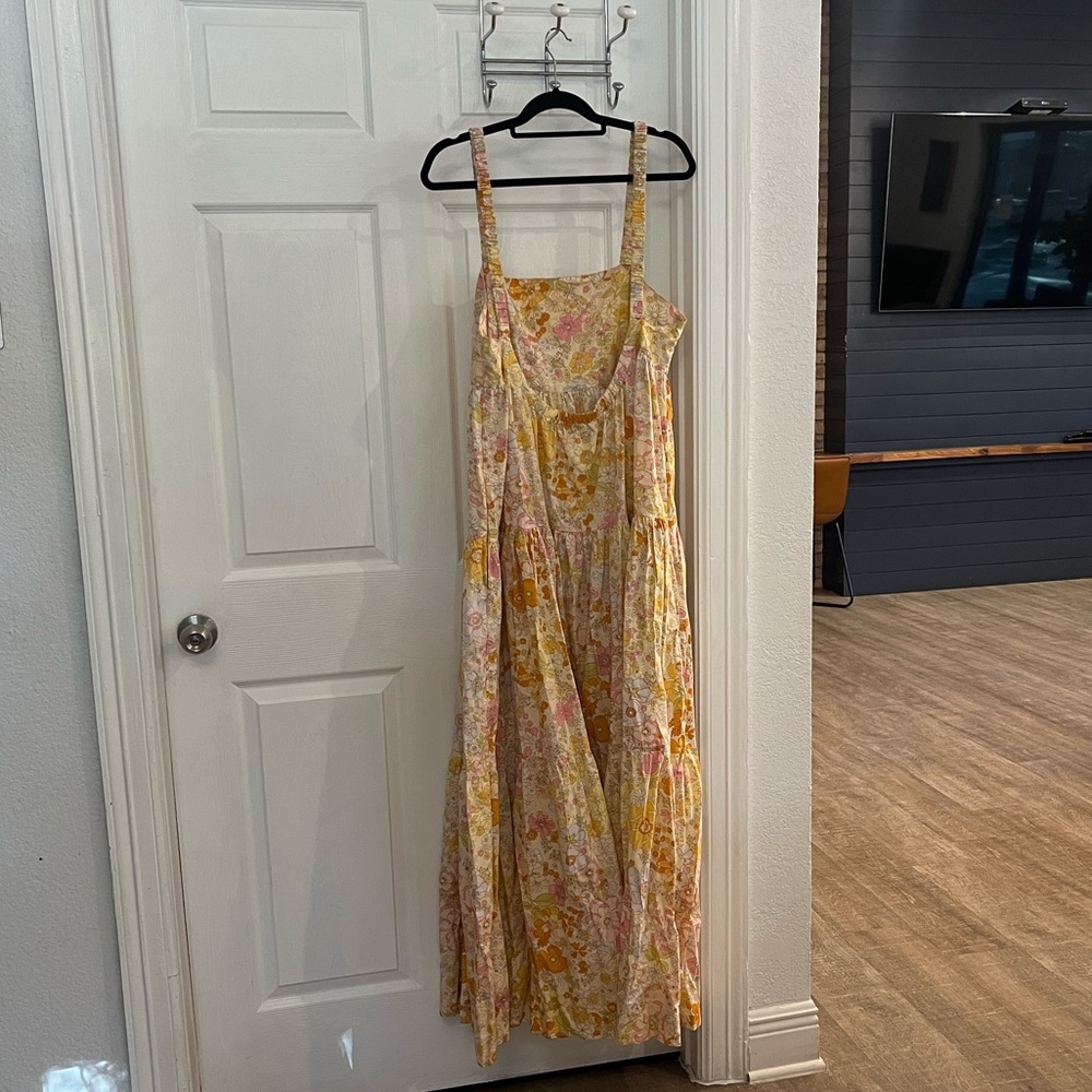 Free People Slope Maxi Dress in Blossom Combo, Size Large - Picture 9 of 10